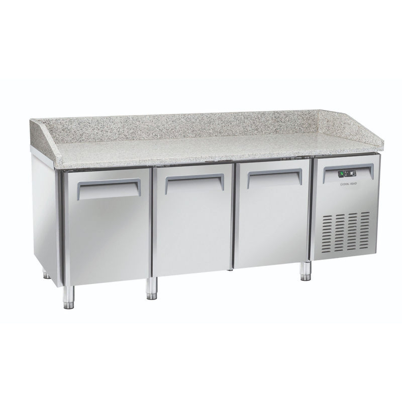 Saltas MPB0030 - 3 Door Marble Top Pizza Fridge