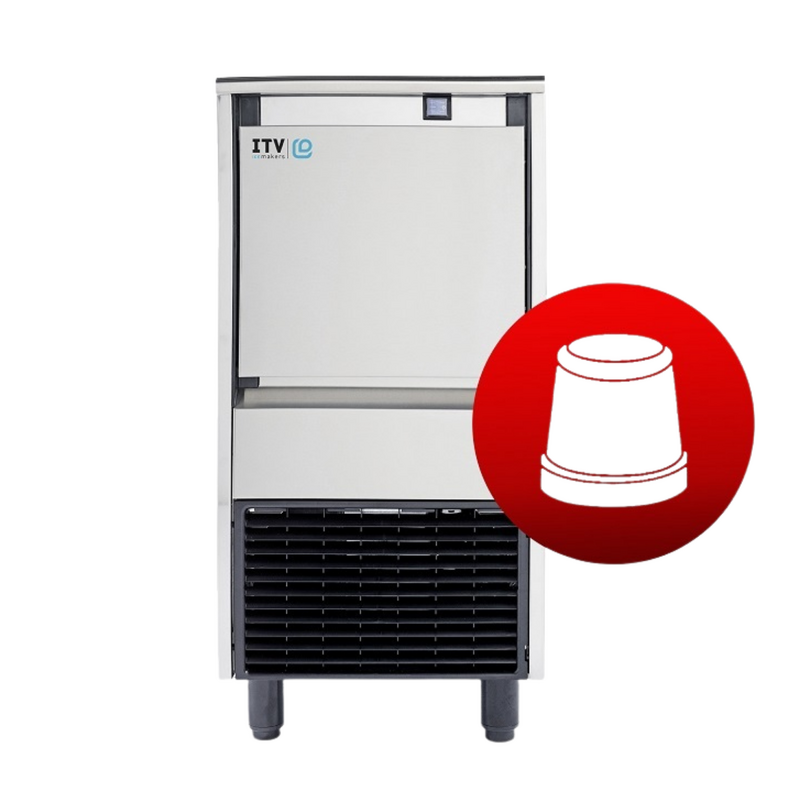 ITV Gala NG30 A DP - Self Contained Ice Maker 30kg per day / 15kg Storage with Drain Pump