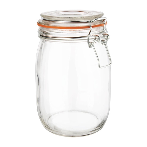Vogue Clip Top Preserve Jars 1Ltr