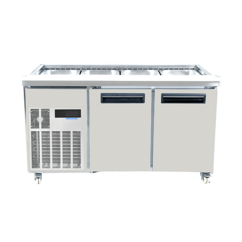 Thermaster PG150FA-XB - Two Door Cold Bench Salad Station 4x 1/1 GN Pans