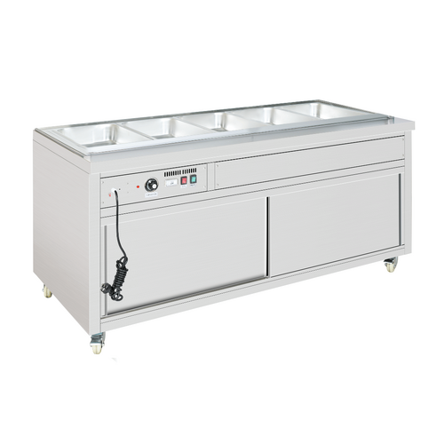 Thermaster PG180FE-XB - Premium Wet and Dry Bain Marie Food Display 5x 1/1 GN Pans