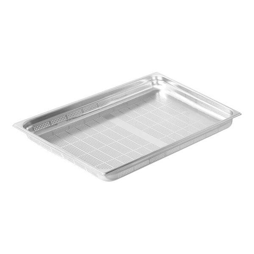 Pujadas 2/1 Size - Gastronorm - Perforated Bottom 650x530x20mm - 18/10 Stainless Steel