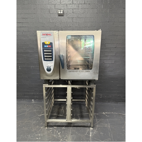 Pre-Owned Rational SCC61 - 6 Tray Electric Combi Oven on Stand