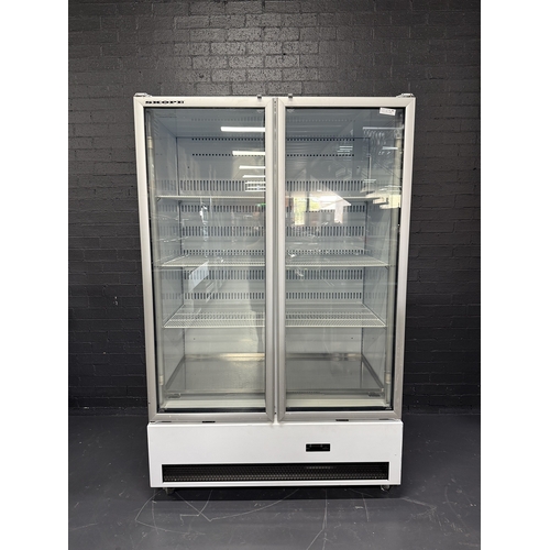 Pre-Owned Skope B1200G - 2 Door Glass Upright Fridge - Bottom Mounted Motor