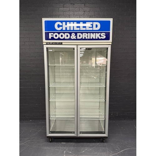Pre-Owned Skope 1000-CK - 2 Door Glass Upright Display Fridge