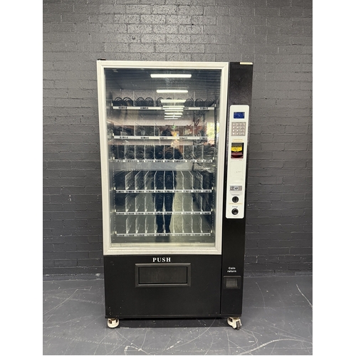 Pre-Owned Drink/Snack Refrigerated Vending Machine - Black/Silver