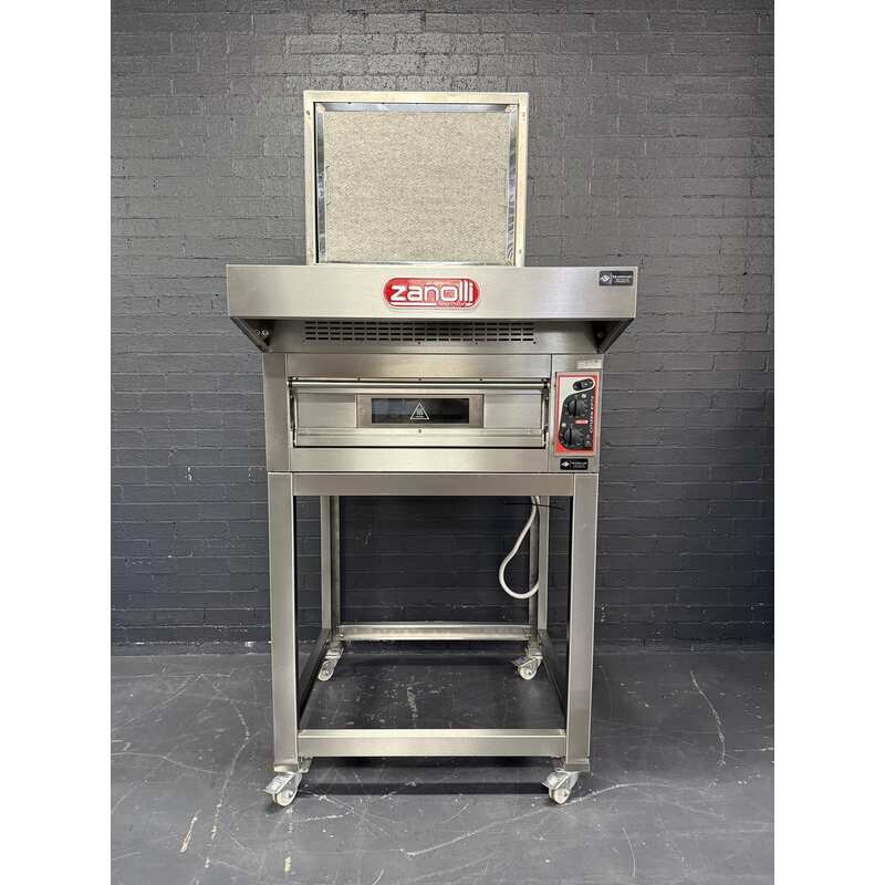 Pre-Owned Zanolli Citizen EP70 4/MC - Electric Single Deck Pizza Oven on Stand with Exhaust
