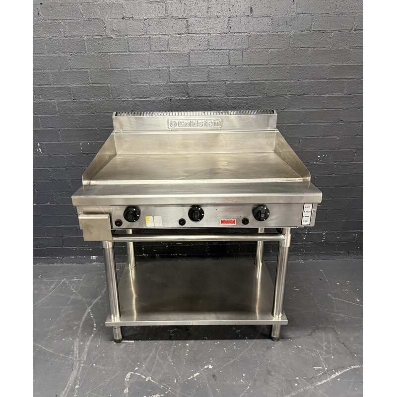 Pre-Owned Goldstein GPGDB36 - 900mm Gas Griddle on Leg Stand