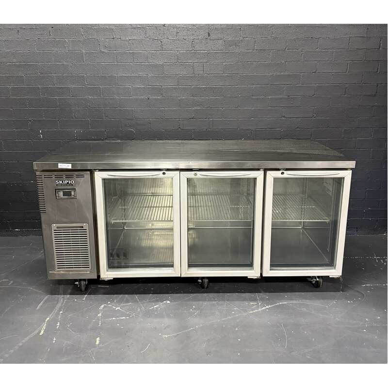 Pre-Owned Skipio SGR18-3 - 3 Door Glass Underbench Fridge