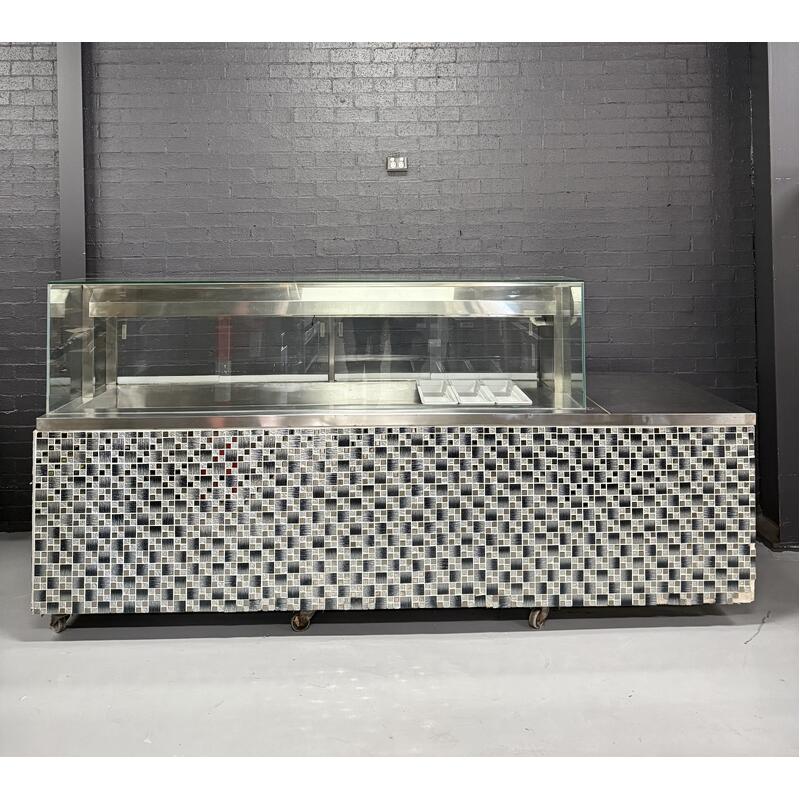 Pre-Owned Custom Made Square Glass Cold Food Display 2900mm