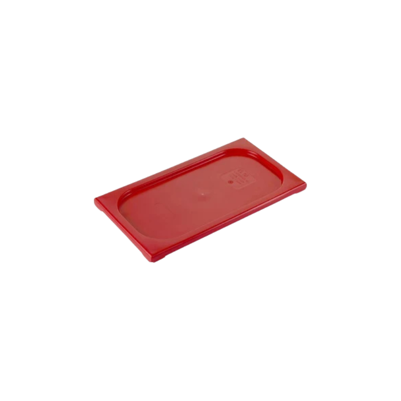 Polypropylene 1/3 Gastronorm Lid Red