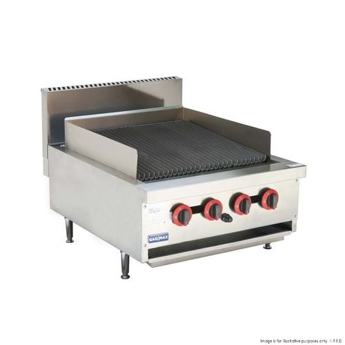 Gasmax QR-24E - Gas Char Grill 4 Burner 610 x 770 x 360+100mm NG