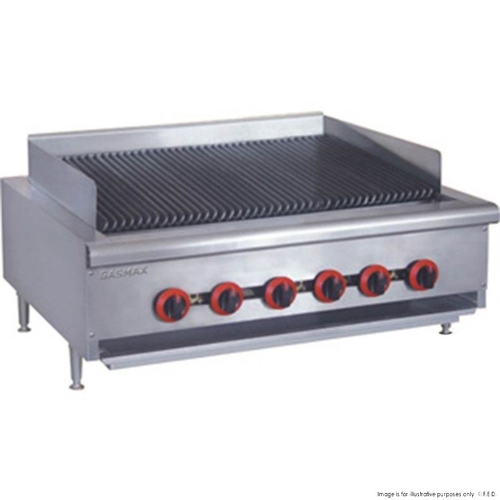 Gasmax QR-36E - Char Grill 6 Burner 915 x 770 x 360+100mm NG