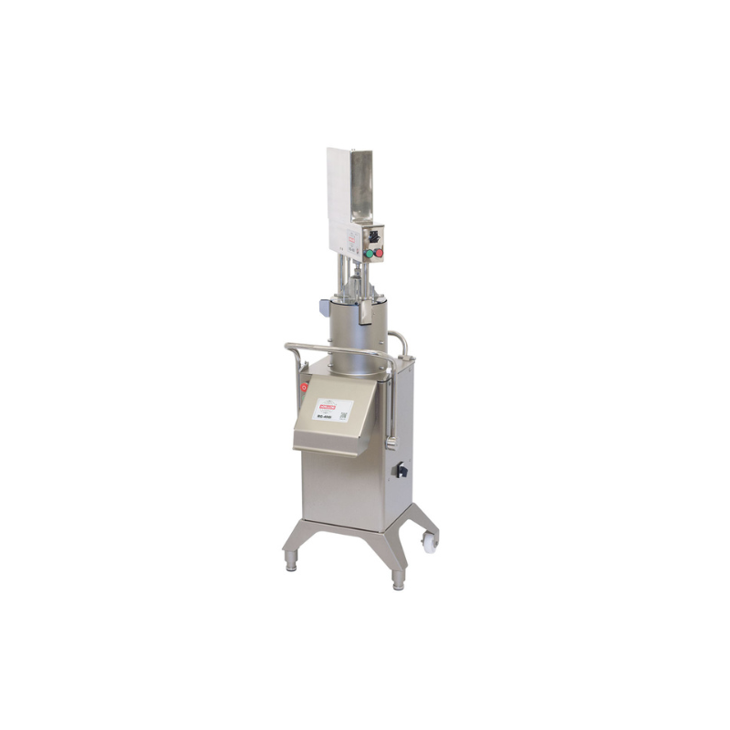Hallde RG-400i-3PH Vegetable Preparation Machine - Pneumatic Push Feeder Setup