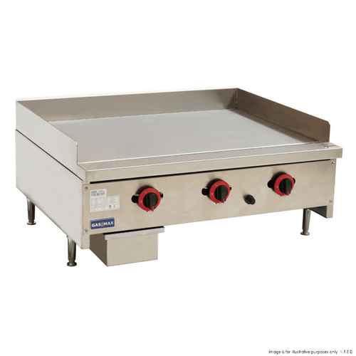 Gasmax RGT-36ELPG - Gas Griddle 3 Burner LPG