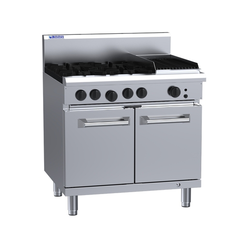 Luus RS-4B3C - 4 Open Burners + 300mm Chargrill with Oven