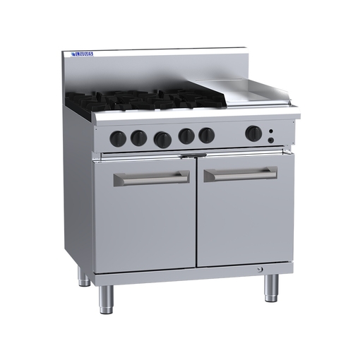 Luus RS-4B3P - 4 Open Burners + 300mm Griddle with Oven