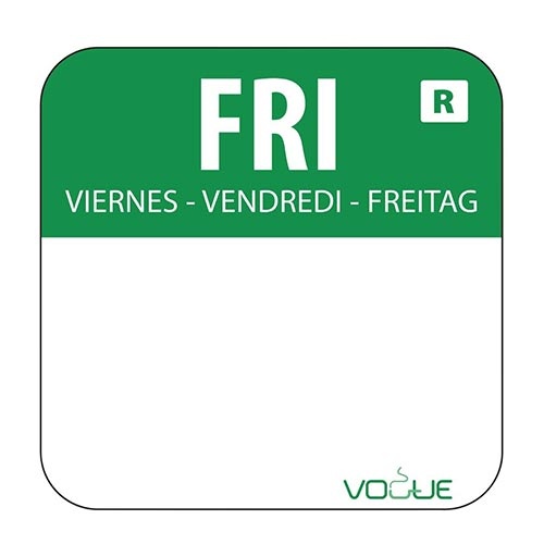 Day of the Week Label Friday Roll (1000 Labels)