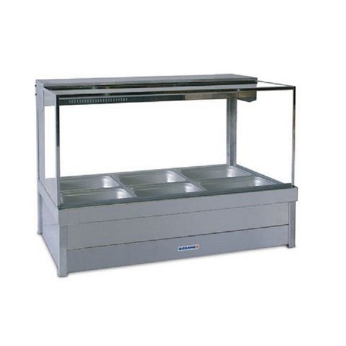 Roband S23RD Square Glass Hot Food Display with Rear Doors