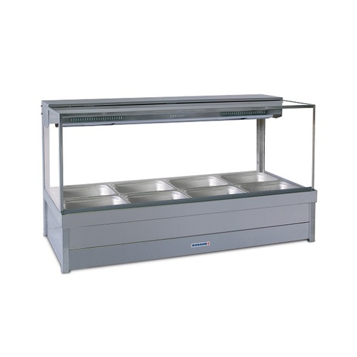 Roband S24RD Square Glass Hot Food Display with Rear Doors