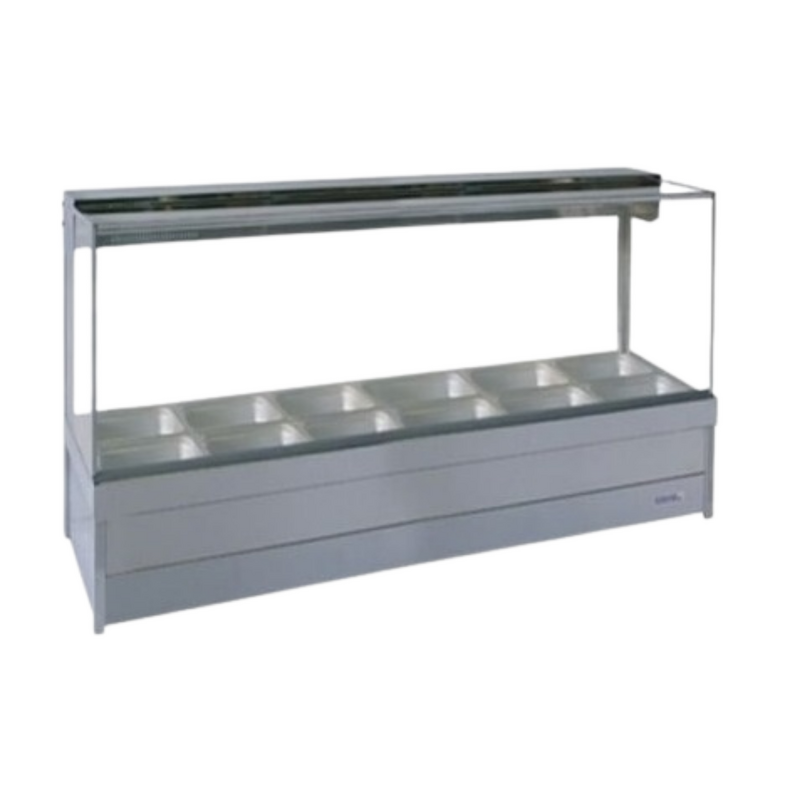 Roband S26RD Square Glass Hot Food Display with Rear Doors