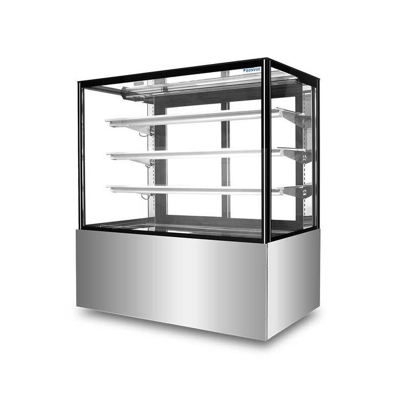 Bonvue SF840V - Chilled Square Glass Cake Display 4 Tier - 1200mm