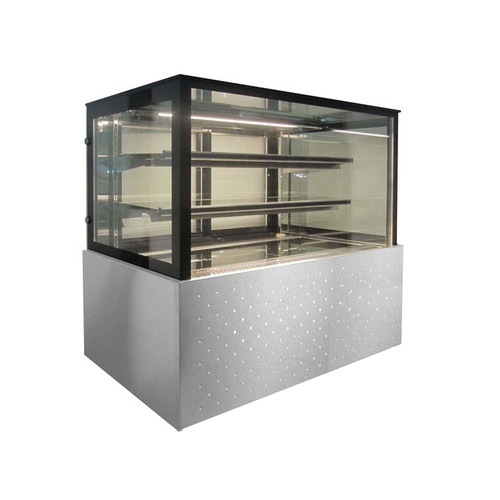 Bonvue  SG180FA-2XB - Chilled Square Glass Cake Display 3 Tier - 1800mm 