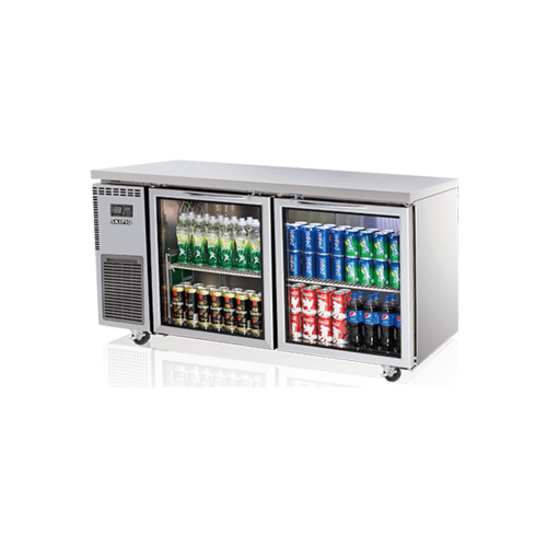 Skipio SGR15-2 Under Counter Fridge 2 Glass Door
