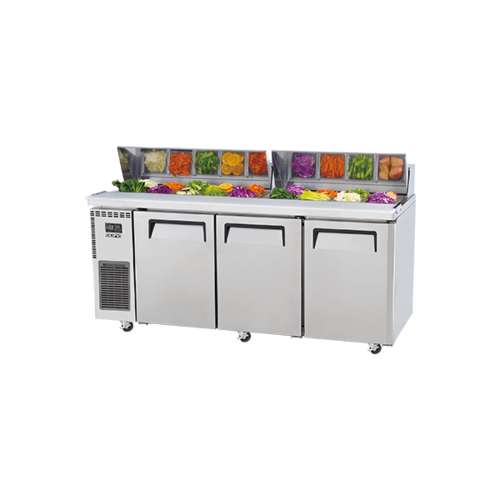 Skipio SHR18-3 Salad Prep Table 3 Doors With Hood Lid