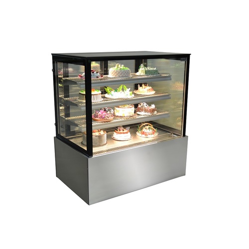 Bonvue SL830V - Chilled Square Glass Cake Display 4 Tier - 900mm 