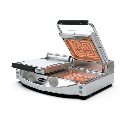 Spidoglass SPE-SP020PT SpidoCook Glass Double Ceramic Contact Grill - 15 Amp