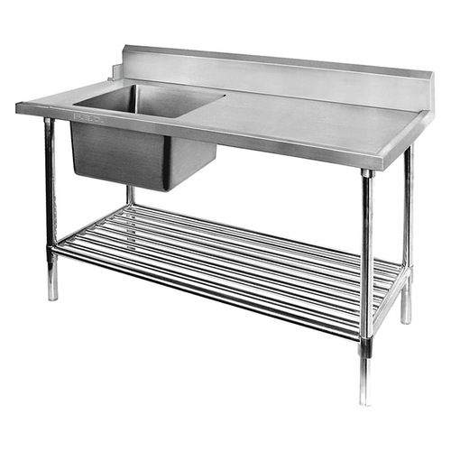 Modular Systems SSBD7-1500L-A Single Sink Inlet Bench for Dishwashe - Left Handed 1500 x 700 x 900mm