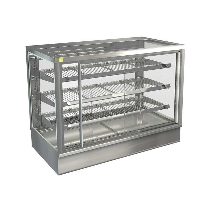 Cossiga STGHT12-SD Heated Countertop Sliding Front with Rear Glass Doors - 1200mm