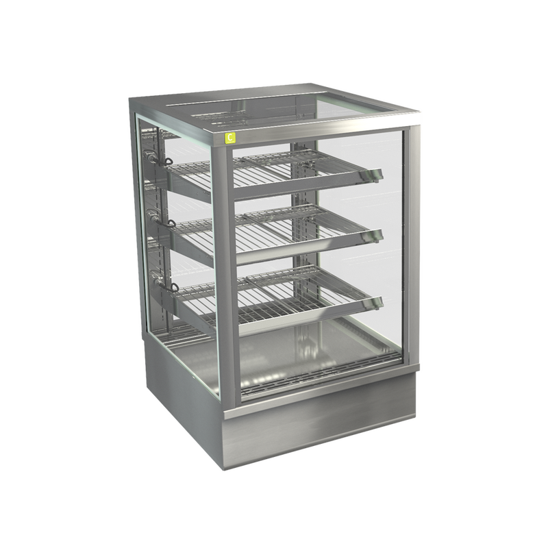 Cossiga STGHT6 Heated Countertop Solid Front with Rear Glass Doors - 600mm