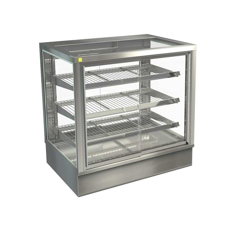 Cossiga STGHT9-SD Heated Countertop Sliding Front with Rear Glass Doors - 900mm