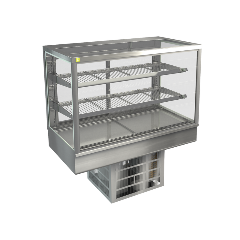 Cossiga STGRF12 Refrigerated Countertop Solid Front with Rear Glass Doors - 1200mm