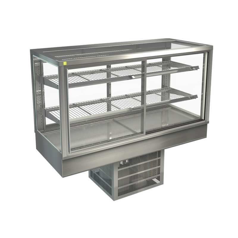 Cossiga STGRF15-SD Refrigerated Countertop Sliding Front with Rear Glass Doors - 1500mm