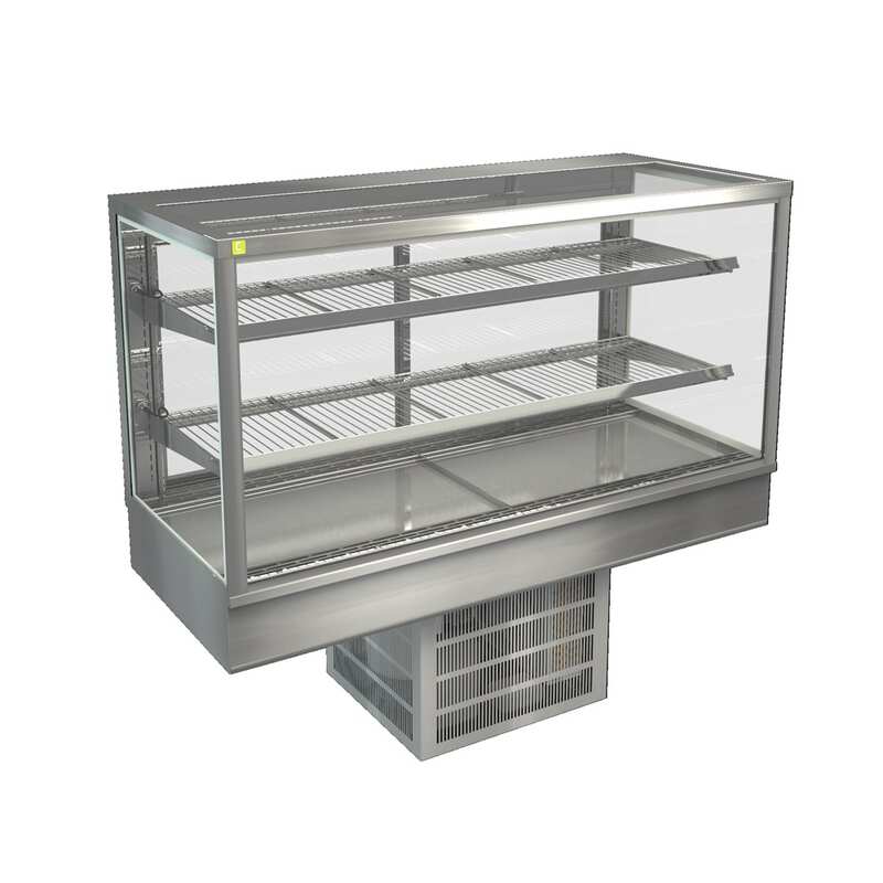 Cossiga STGRF15 Refrigerated Countertop Solid Front with Rear Glass Doors - 1500mm