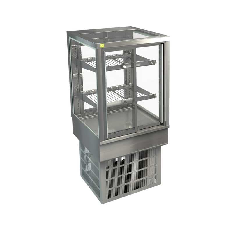Cossiga STGRF6-SD Refrigerated Countertop Sliding Front with Rear Glass Doors - 600mm