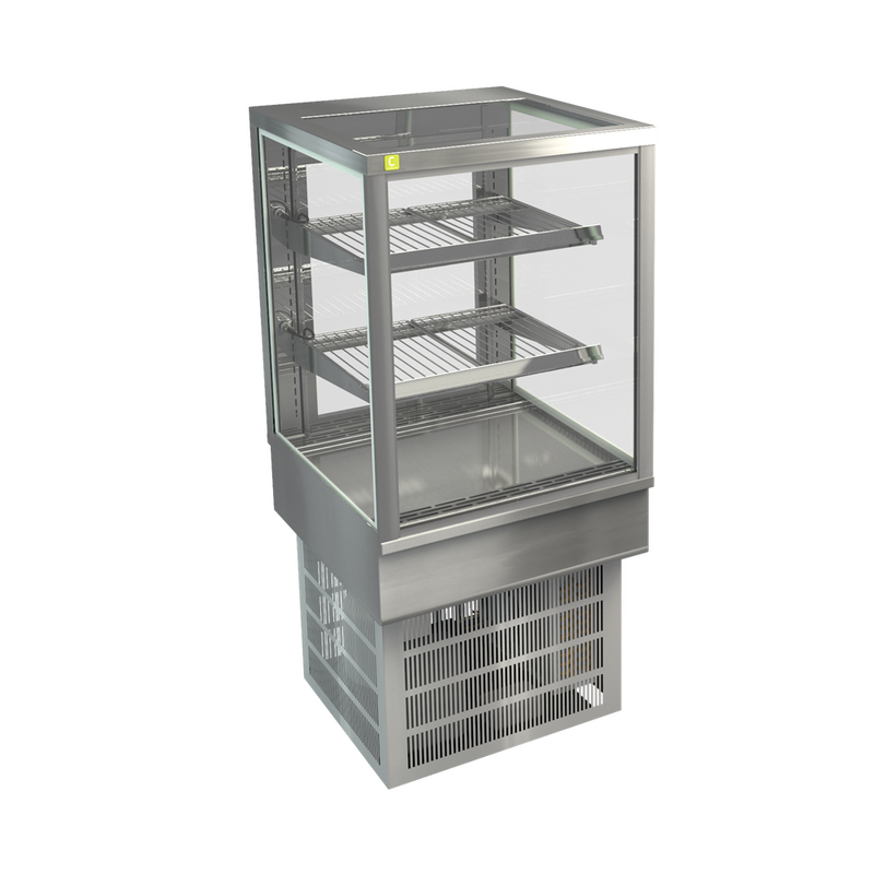 Cossiga STGRF6 Refrigerated Countertop Solid Front with Rear Glass Doors - 600mm