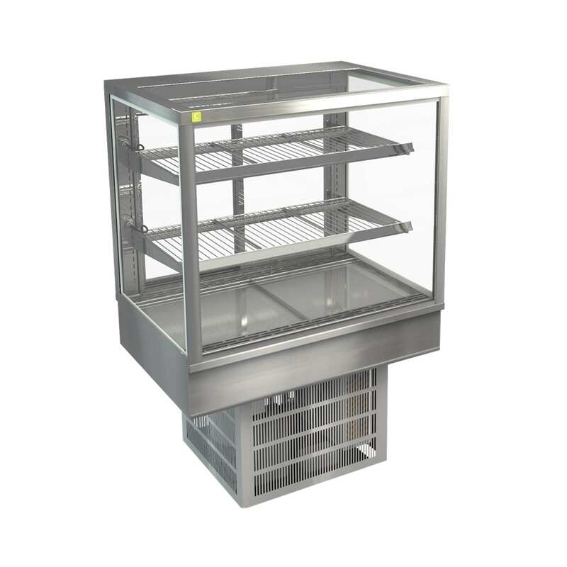Cossiga STGRF9 Refrigerated Countertop Solid Front with Rear Glass Doors - 900mm