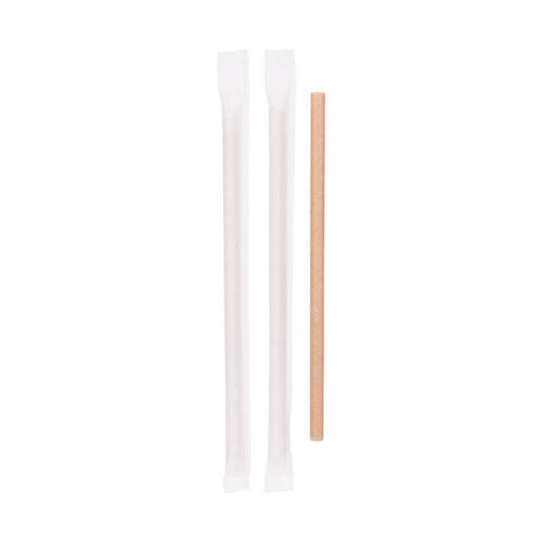 Stroh Sugarcane Straw with PLA Regular Wrapped 200x8mm (Pack of 300)