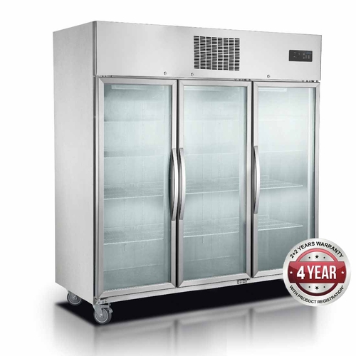 Thermaster SUCG1500 - Three Glass Door Upright Display Fridge