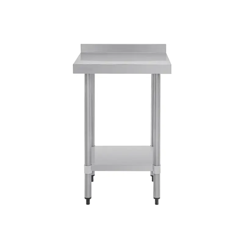 Vogue Stainless Steel Prep Table with Splashback 600x600x900mm