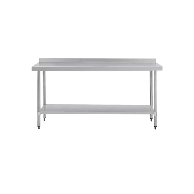 Vogue Stainless Steel Prep Table with Splashback 1800x600x900mm