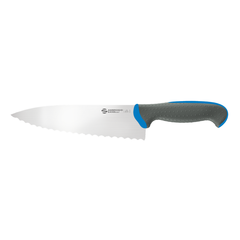 Ambrogio Sanelli Tecna Serrated Chef Knife - 200mm Blue
