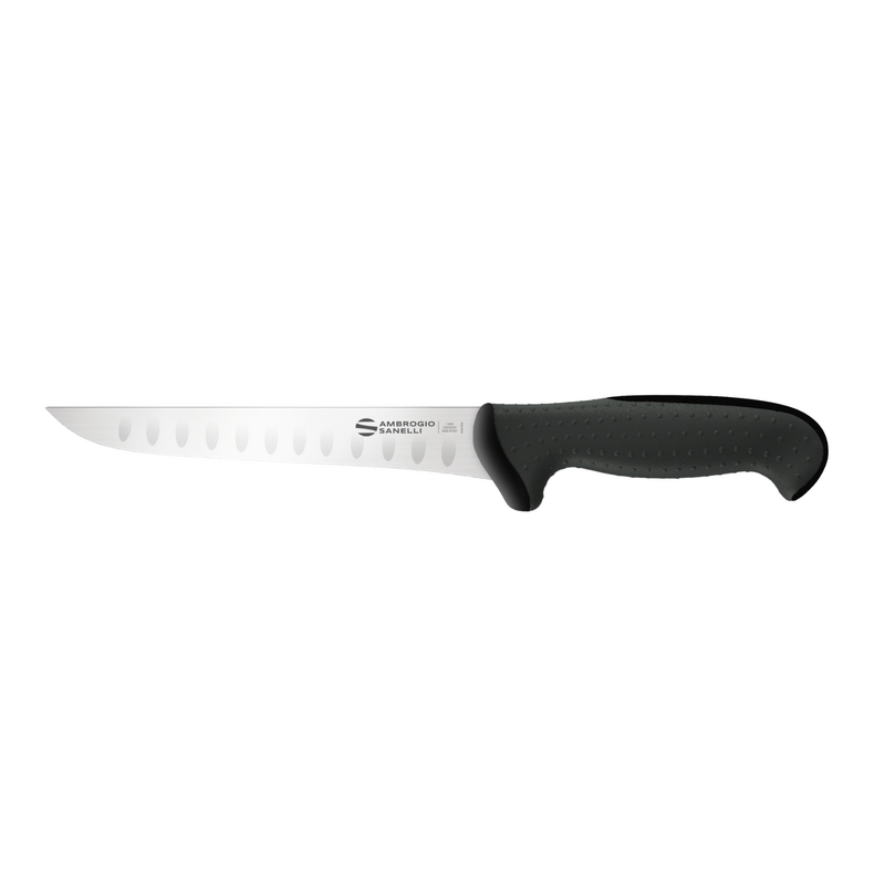 Ambrogio Sanelli Tecna Granton Narrow Boning Knife - 160mm Black