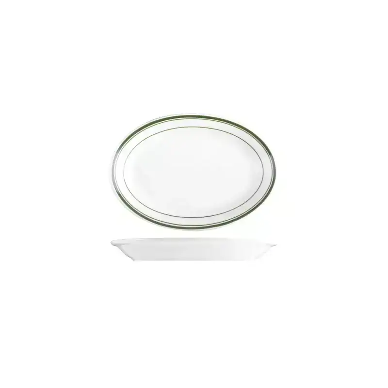 Tuxton Green Bay Oval Plate 212mm (Box of 36)