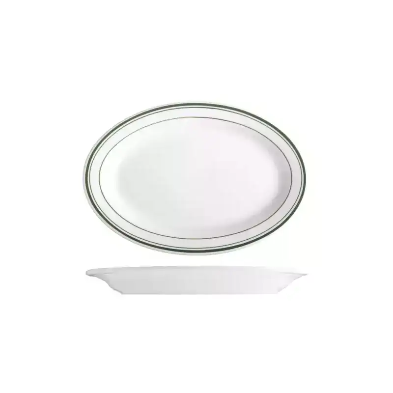 Tuxton Green Bay Oval Plate 292mm (Box of 12)