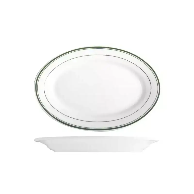 Tuxton Green Bay Oval Plate 342mm (Box of 12)